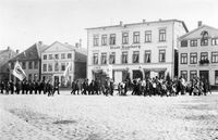 9260 - (0001) - Marktplatz Trauerzug Bgm J. Martens, 1909