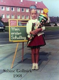 1510 - Sabine Gollnick Einschulung 1968 Schult&uuml;te