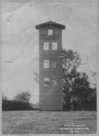 10553 - (0138) FFw - Steiger&uuml;bungs turm am Ende der Hochtorstra&szlig;e um 1900