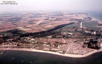 3386 - A3 - Luftbild Pelzerhaken Camping am Leuchtturm 1970