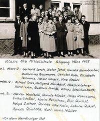1879 - Klasse 10b Mittelschule Wieksberg Abgang M&auml;rz 1955