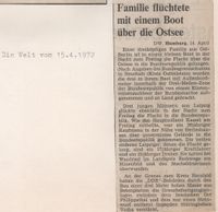 BGS Zeitung WELT 15.04.1972 