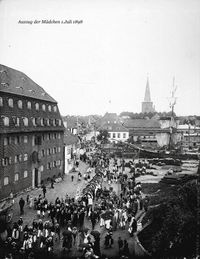 1109 - (0001) Vogelschie&szlig;en Auszug der M&auml;dchen 1.Juli 1898