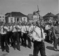 4302 - (0200) Spielmannszug Marktplatz 1953