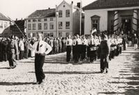 8470 - (0020) Spielmannszug Marktplatz 1953