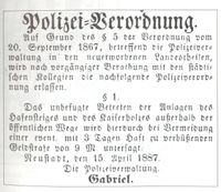 1887 Polizeiverordnung