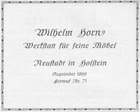 w0286 - Wilhelm Horn, M&ouml;bel, Br&uuml;ckstra&szlig;e 24