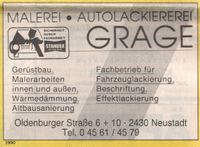 w0375 - Grage, Maler, Lackierer, Oldenburger Stra&szlig;e 6+10, 1990