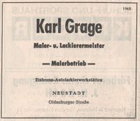 w0485 - Grage, Maler, Lackierer, Oldenburger Stra&szlig;e, 1968