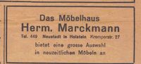 w0563 - Marckmann, M&ouml;bel, Kremperstra&szlig;e, 1937