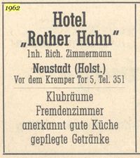 w0189 - Rother Hahn Hotel Lokal v.d. Kremper Tor 1962