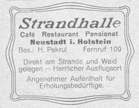 w0395 - Pekrul, Strandhalle, Lokal, 1925