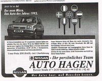 w0092 - Hagen Auto Eutinerstra&szlig;e 1993 Nissan
