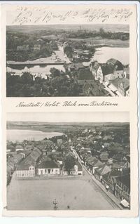 1005 - Mehrbildkarte Markt Br&uuml;ckstra&szlig;e Hafen 1936 - Kopie
